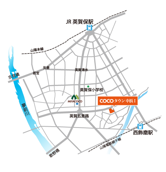 COCOタウン中浜I地図