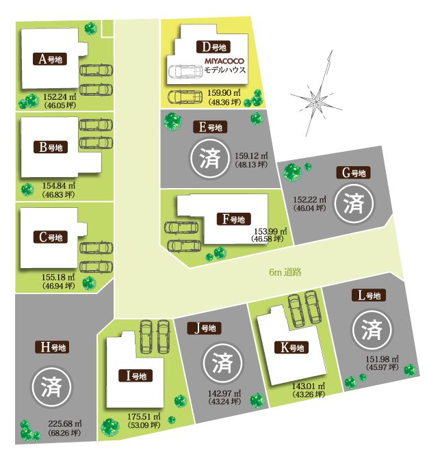 COCOタウン中浜 販売区画図